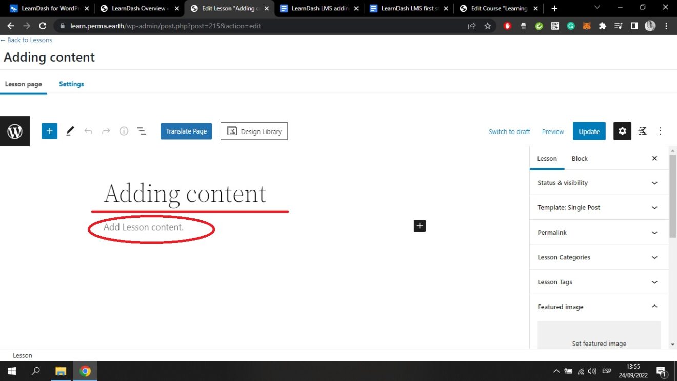 Add Content Screen Creating Course Content Part 1 | Minimum Viable Academy